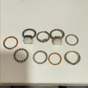 9 authentic pandora rings